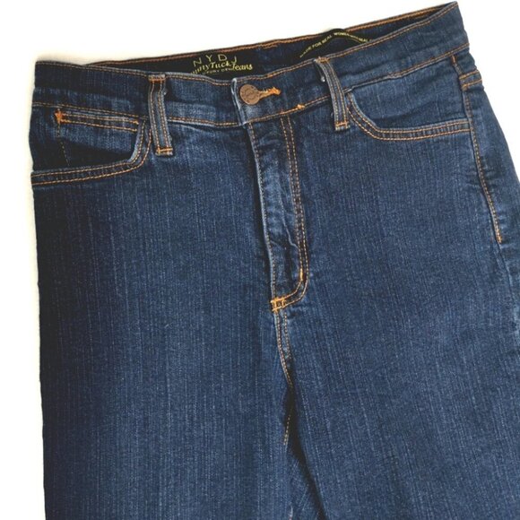 NYDJ Women's 6 Boot Cut USA Luxury Tummy Tuck Style# 700 Blue Cotton Blens Jeans - Picture 2 of 13